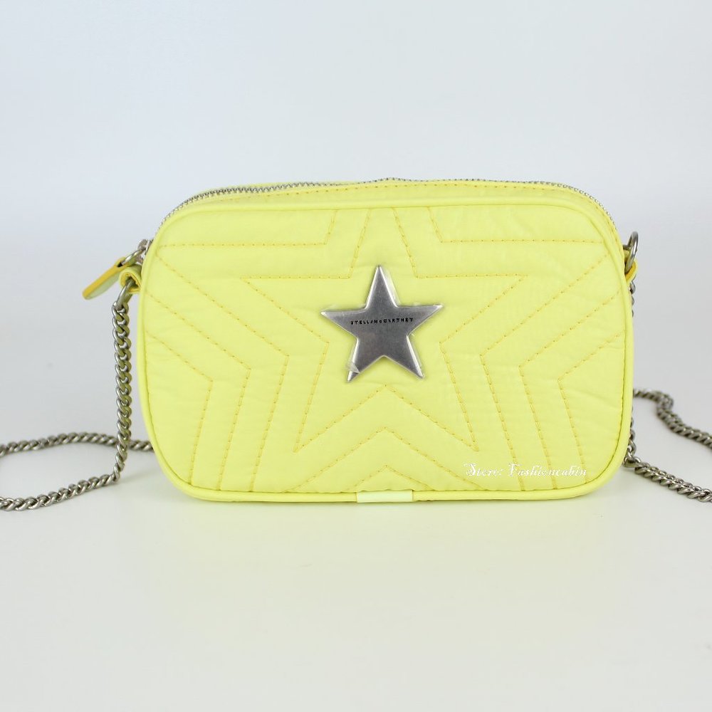 NEW STELLA MCCARTNEY Star Mini Quilted Shell Bag